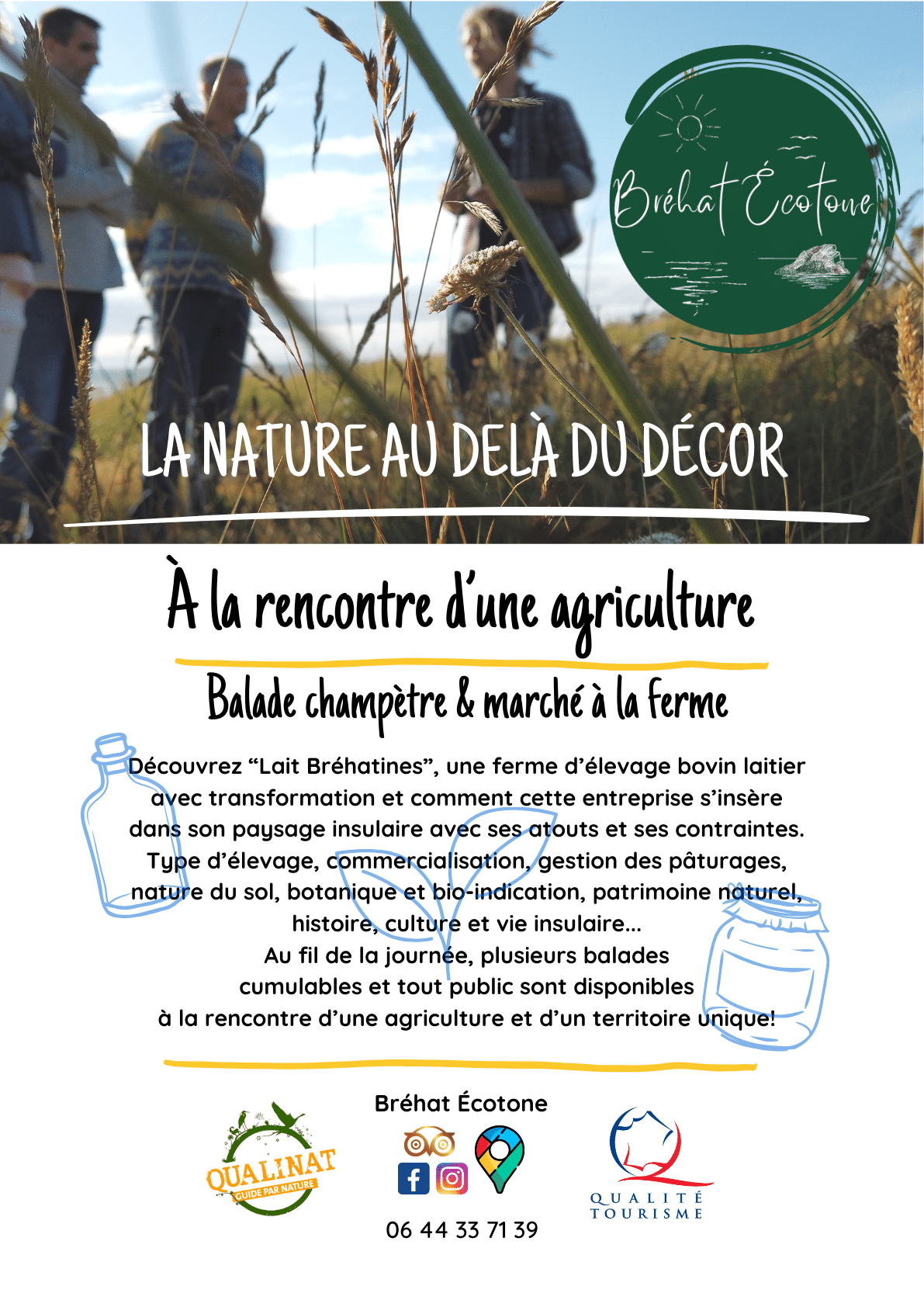 Illustration de l’expérience À la rencontre d'une agriculture - Lait Bréhatines, l'entreprise